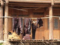 Séchage des tissus d'indigo