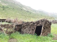 Habitat provisoire de berger en alpage, vallée de la Tching Chu
