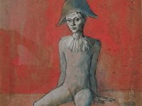 Pablo Picasso -   Arlequin assis    - 1905