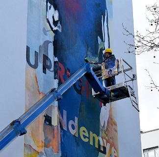 Réalisation fresque Bruxelles2