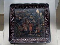 Plateau de laque peinte, dynastie Ming (1368-1644)