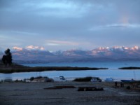 coucher de soleil sur l'ile Suriki