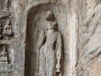 A l'entrée de la Grotte des  Wanfo , statue de la déesse Guanyin - style Tang