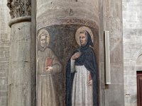 Arezzo :  santa Maria della Pieve  - Saint François et saint Dominique - 1350